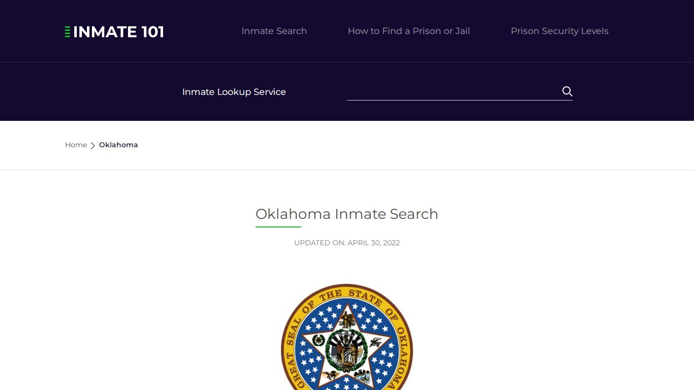 Oklahoma Inmate Search – Oklahoma Department of ...